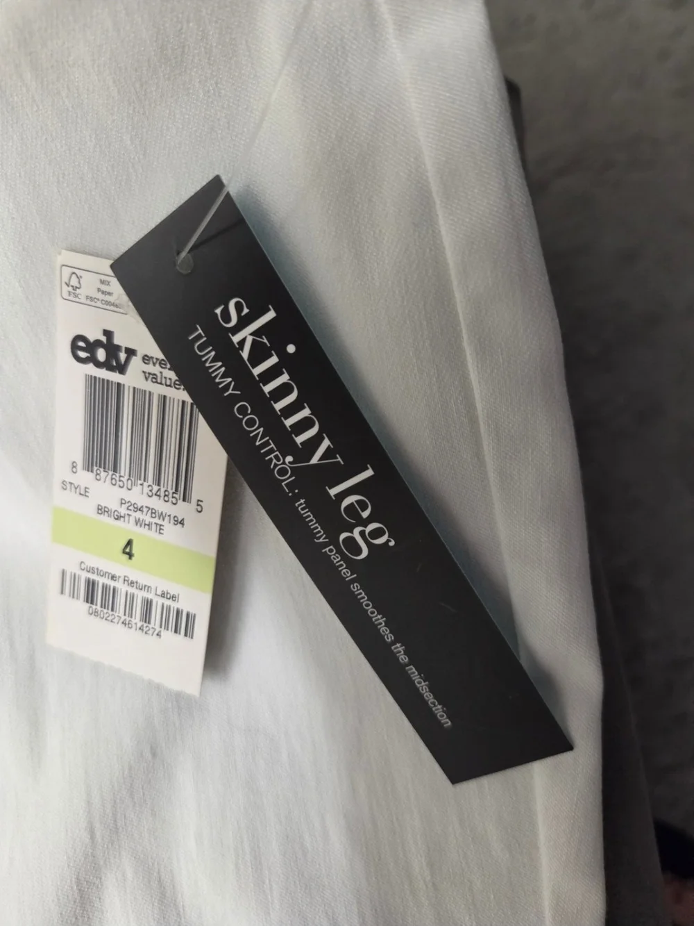 Alfani White Straight-Leg Dress Pants - NEW WITH TAGS